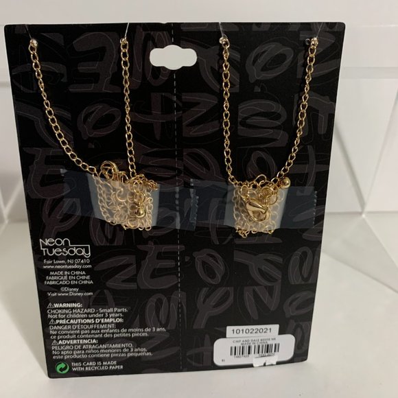 Neon Tuesday Necklace Jewelry Disney Chip 'n Dale Chipmunk Best Friend Charm - Picture 4 of 6